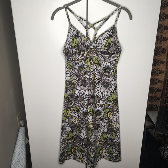 Prana Strappy Back Retro Floral Exercise Dress - Picture 2 of 7